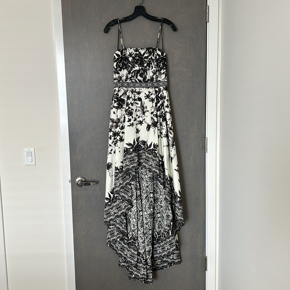 NWT!!! Alice & Olivia Florence High Low Gown Maxi w/Elevated Floral Print - Picture 8 of 15